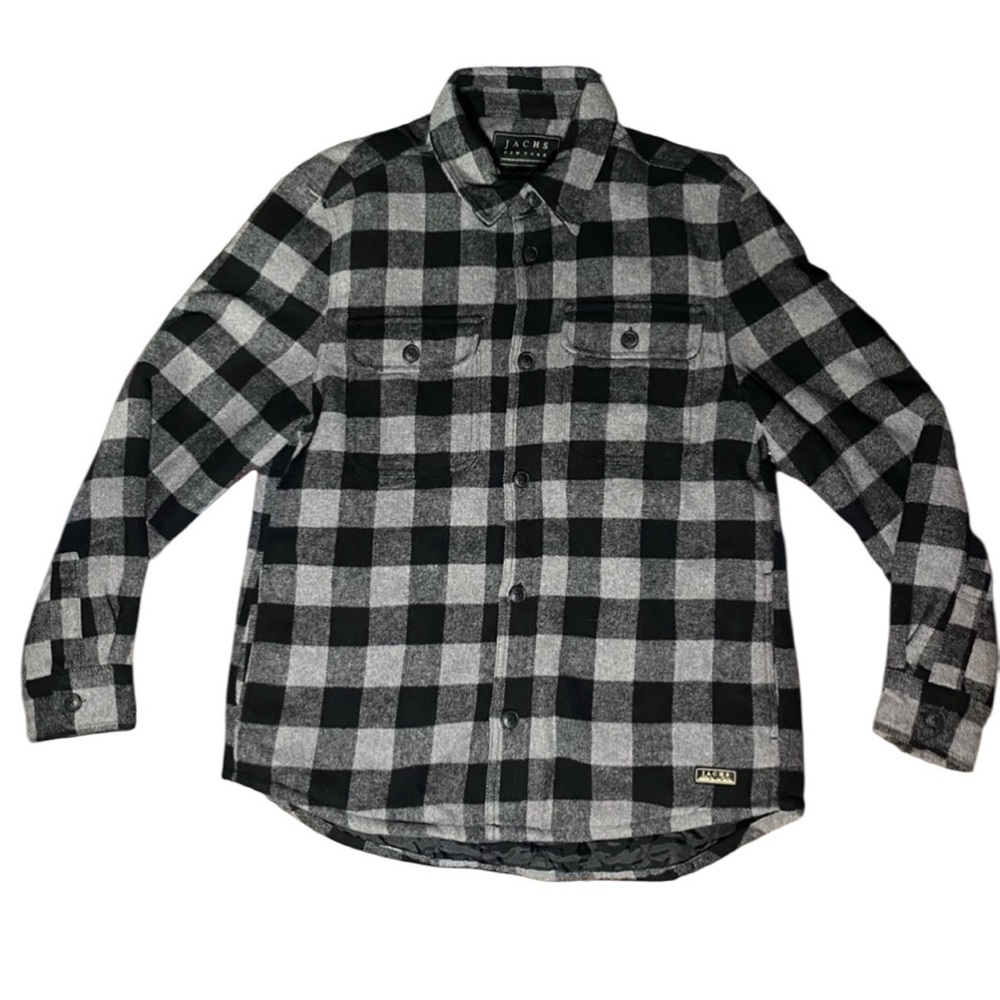 Jachs New York Plaid Lined Shirt Jacket Premium Outdoor Purveyors Button Medium